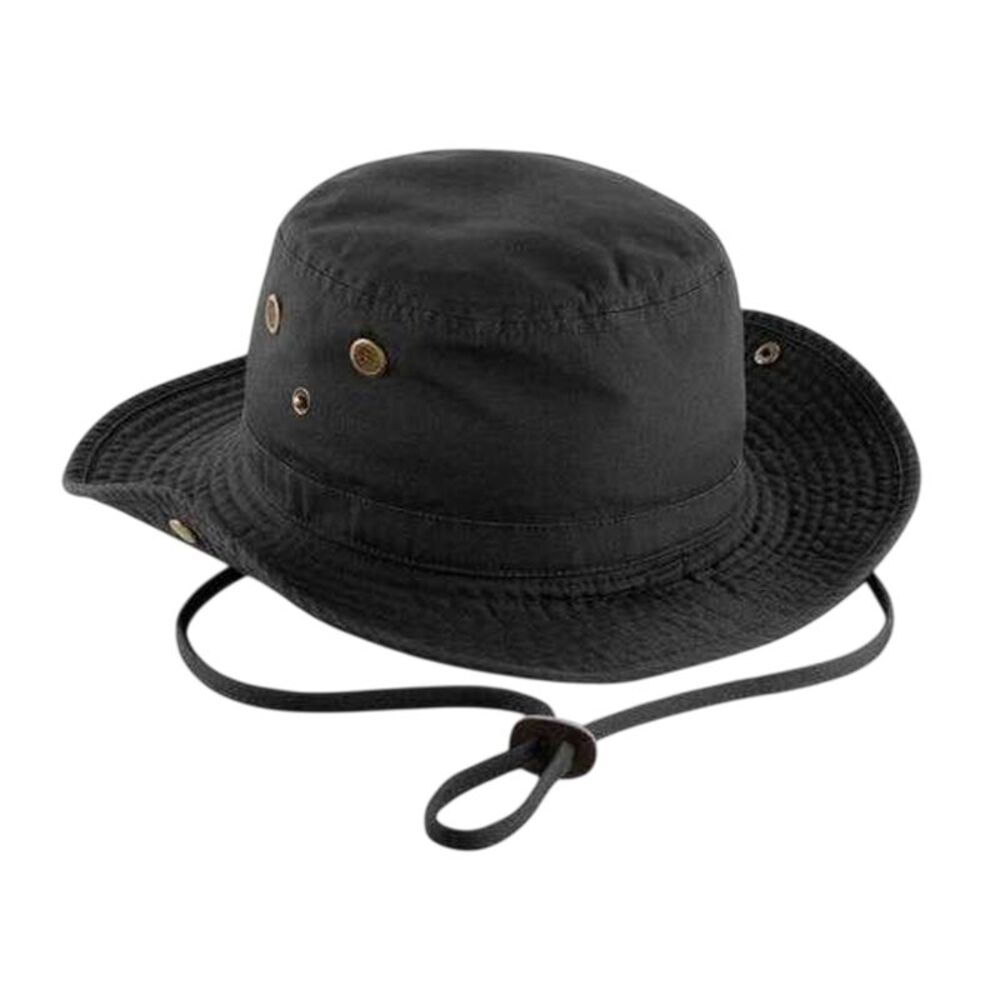 Beechfield Unisex Adult Outback Canvas Sun Hat / Black